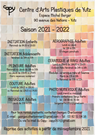 Affiche 2021-2022, août 2021