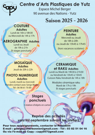 Affiche CAPY 2025-2026, juil. 2025